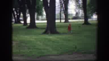 Washington DC (1945): A Little Girl Running Across A Relaxation Park To The Street