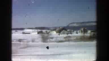 Aspen Colorado-1961: Passing View Of White Snow Banks On Side Of Highway On A