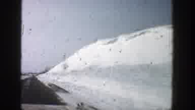 Aspen Colorado-1961: Snowy Hill Road Drive Past Farm and Trees