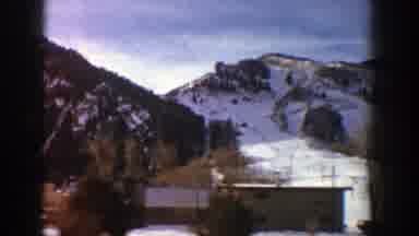 Aspen Colorado (1961): Old Footage Of A Snowy Mountain During A Clear Day