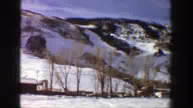 Aspen Colorado (1961): View Of Snow Covered Mountain And Trees On Winter Day