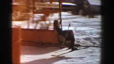 Aspen Colorado (1961): Ski Resort Employee Helping People To Climb The Mountain