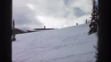Aspen Colorado (1961): A Chair Lift Is Going Back Up To Pick Up People