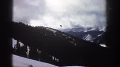 Aspen Colorado (1961): Shaky Video Footage Of Snowy Mountains With Evergreen Trees