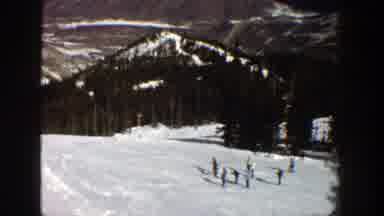 Aspen Colorado (1961): Going Down The Sloops With A With Of Mountains