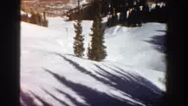 Aspen Colorado (1961): Beautiful Scenery Of Steep Snowy Slopes And Random Pine