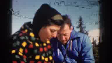 Aspen Colorado (1961): A Group Of People Relaxing In A Desert As A Man And A Woman