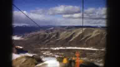 Aspen Colorado (1961): View Of Mountains Green Trees And Blue Sky On A Clear Sunny