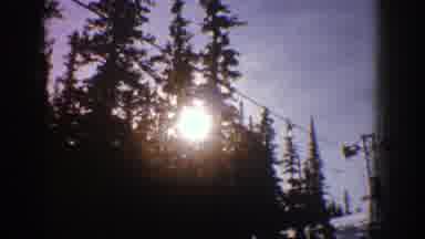 Aspen Colorado (1961): Cable Line Of Cable Cars In A Ski Hill And A Man Skiing