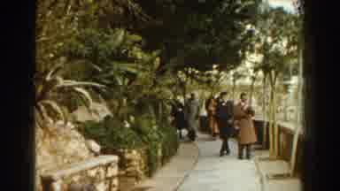 Italy (1960): View Of A Huge Mountain Well-Groomed Path With Plants And Flowers