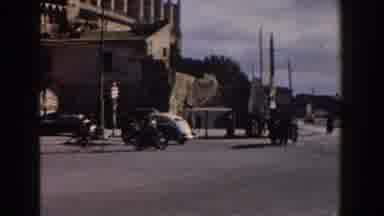 Italy (1960): Cars And Motorbikes Walking On A Street Meeting People