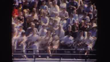 California (1962): Crowded Bleachers On A Sunny Summer Day