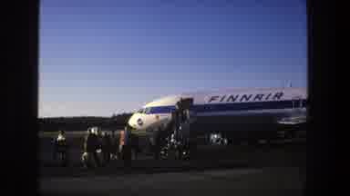 Stockholm Sweden (1975): People Exiting An Airplane Using Crew Stairs For The