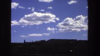 Stockholm Sweden (1975): View Of Blue Sky And Puffy White Clouds On A Sunny Day