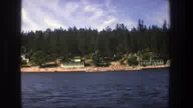 Stockholm Sweden (1975): View Of Green Building Trees And Blue Lake Water On A