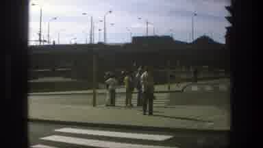 Stockholm Sweden (1975): Vintage Video Of Pedestrians At A Crosswalk Waiting To