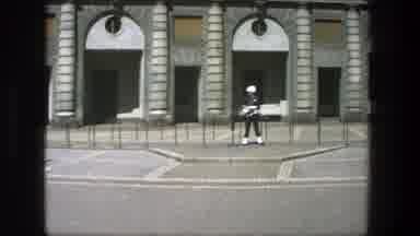 Stockholm Sweden (1975): A Military Guard In Dress Uniform Stands Alongside A