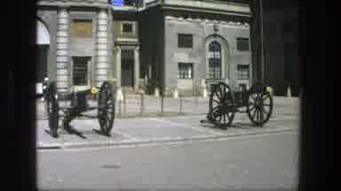 Stockholm Sweden (1975): Armed Guard In A State Of Alert In His Working Hours