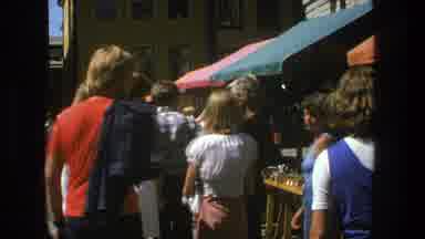Stockholm Sweden (1975): Crowds Of People Walking Through An Open Air Market