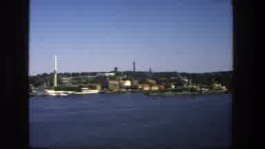 Stockholm Sweden (1975): View Of The Sea Different Houses On The Mountainous Shore