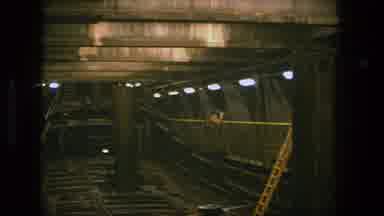 Stockholm Sweden (1975): View Of Brown Rafters And Yellow Ladder In Grey Empty