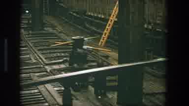 Stockholm Sweden (1975): Man Walking Down On Empty Industrial Tunnel Being
