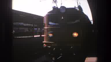 Stockholm Sweden (1975): Incoming Yellow Passenger Train At Train Stop During The
