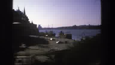 Stockholm Sweden (1975): View Of A Pier From A Person Riding A Train