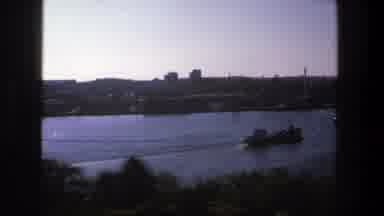 Stockholm Sweden (1975): View Of Building Silhouette And Blue Harbor Water On A