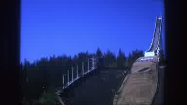 Stockholm Sweden (1975): Some Kind Of Structure Sits On The Side Of A Mountain On