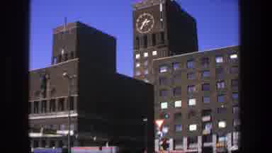 Stockholm Sweden (1975): Video Of Brick Buildings And A Street With Traffic