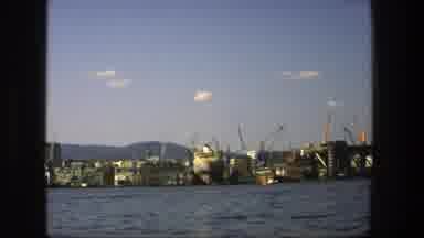 Stockholm Sweden (1975): View Of Blue Sea Seaport And Small White Clouds On A
