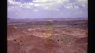 Arizona (1969): Panning Along A Mountainous Dry Arid Landscape On A Sunny Day