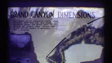 Arizona (1969): Blue Yellow And White Area Sign Map Of Grand Canyon