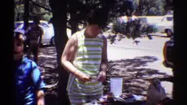 Arizona (1969): Family Picnic Barbecue Child Boy Mother Park Near Parking Lot