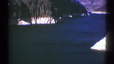 Arizona (1969): View Of Grey Mountains Blue Lake Water And Power plant Towers On A