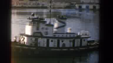 Baltimore Maryland (1961): A White Boat Strolling In The Sea And Another Bigger