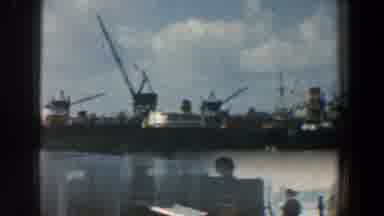 Baltimore Maryland (1961): View Of Ships In Harbor And People On Deck Of Ship On