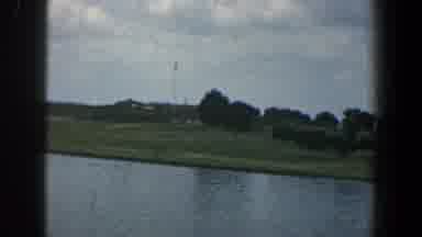 Baltimore Maryland (1961): View Of The River With Trees And Buildings And Houses