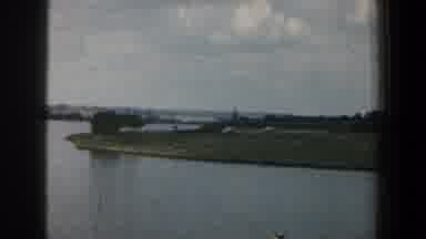 Baltimore Maryland (1961): View Of Blue Lake And Green Trees On A Cloudy Day