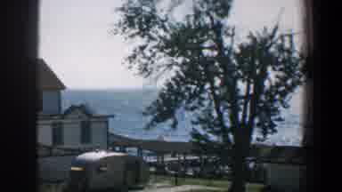 Baltimore Maryland (1961): A Beautiful House Overlooking The Ocean On A Sunny Day
