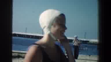 Baltimore Maryland (1961): A Woman Swimmer Preparing For A Crossing In An Ocean