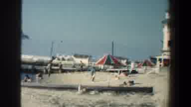 Baltimore Maryland (1961): Panoramic View Of Buildings And People In Swimsuits By