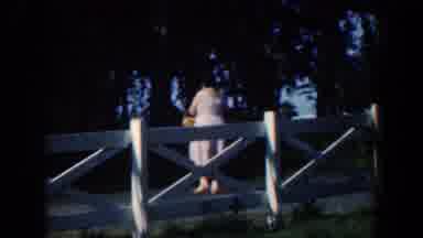 Baltimore Maryland (1961): Panoramic View Of House In Woods Woman Walking On The