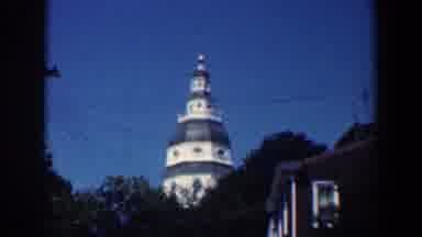 Baltimore Maryland (1961): View Of Residential Area With Wooden Houses And Tower