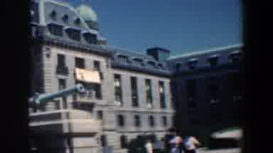 Baltimore Maryland (1961): View Of Brown Building Against Blue Sky On A Sunny Day