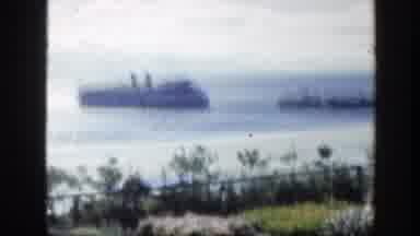 Montreal Canada (1950): Large Cruise Ship Coming In From The Sea To Dock At The