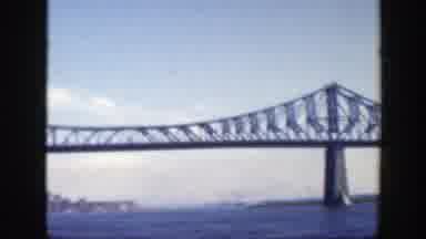 Montreal Canada (1950): Ocean Bridge Water Sculpture Poles Scenery Design Detail