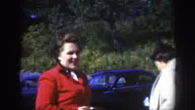 Montreal Canada (1950): People Waiting Next To The Cars On A Sunny Day
