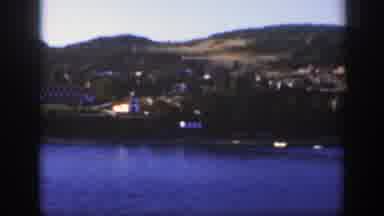 Montreal Canada (1950): View Of Green Hills And Blue Lake Water On A Clear Day